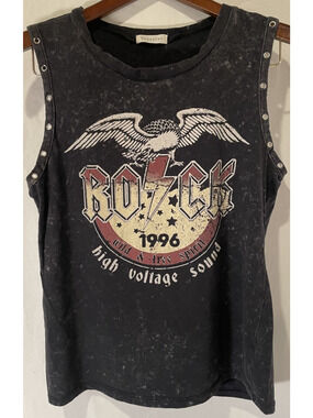 Rock 1996 High Voltage Sound Wild And Free Spirit Women's Tank Top Black - L